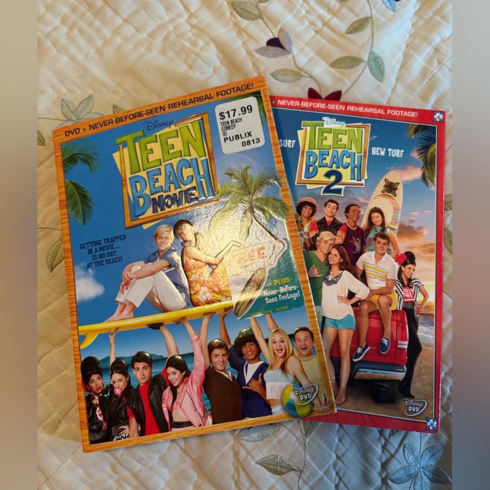 Disney Teen Beach Movie 1 & 2 DVD Set - Vibrant Covers